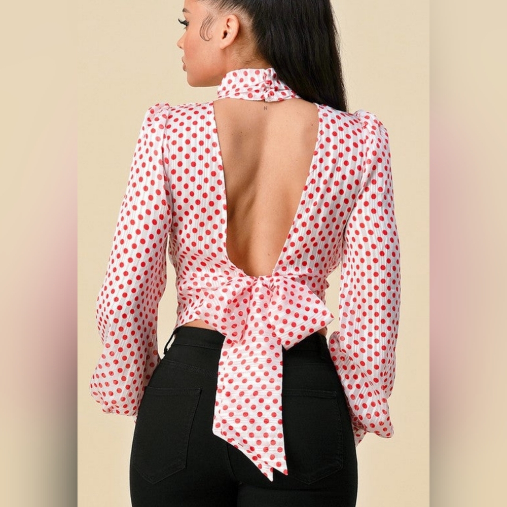 Chiffon Polka Dot Top